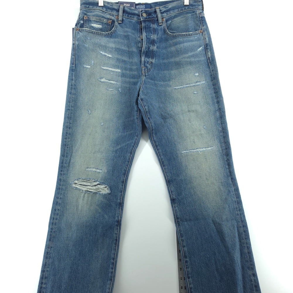 Polo‎ Ralph Lauren Womens Jeans size 29 Relaxed Straight Cotton Distressed NWT
